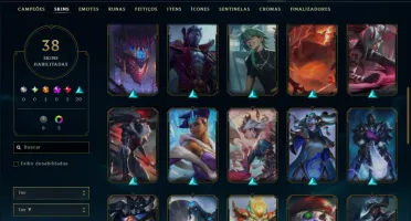 Unranked com 70 Champs e 38 Skins ( MID / ADC )