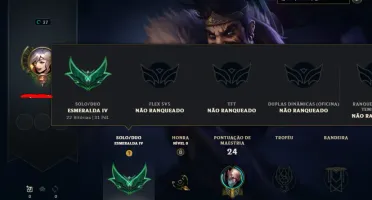 Conta Lol Esmeralda 4 Com Lux Elementalista