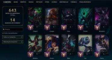 Conta Lol Com Muitas Skin