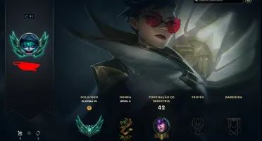 Conta LoL Platina 4 - MMR Alto