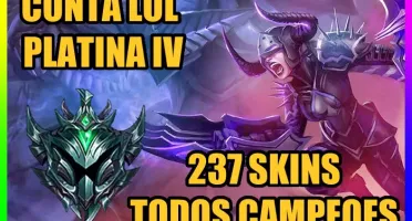 CONTA LOL 🌟 PLATINA 4 🌟 237 SKINS 🌟 TODOS CAMPEOES