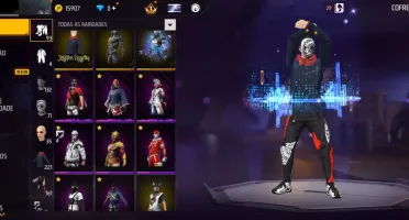Conta FF Veterana | 3 Angelicais (Vermelha M/F + Verde)