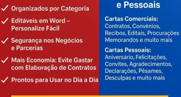 100 Modelos Contratos + 1.600 Cartas Comerciais E Pessoais