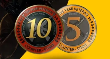 CONTA ANTIGA STEAM COM MEDALHAS 5 E 10 ANOS DE SERVIÇO