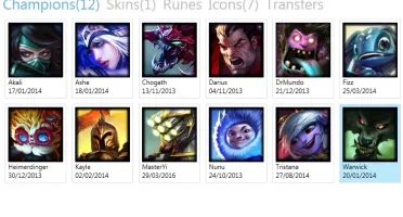 CONTA LV24 12 CHAMPS 1 SKINS