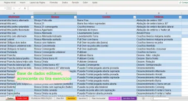 Planilha para personal trainer (automatizada)
