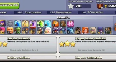 Conta cv 10 de clash of clans