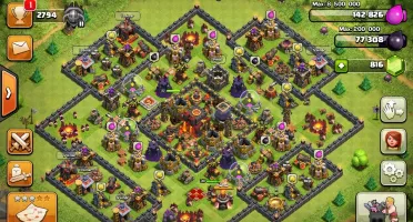 Conta cv 10 de clash of clans