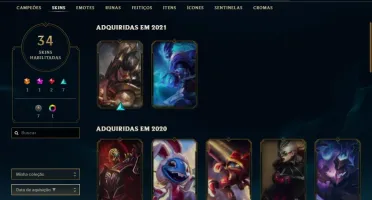Conta de lol Ouro 4 34 skins!