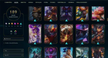 Unranked com TODOS os Champs e 189 Skins ( ADC / SUP )