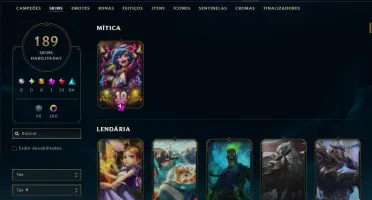 Unranked com TODOS os Champs e 189 Skins ( ADC / SUP )