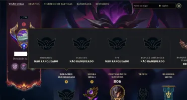 Unranked com TODOS os Champs e 189 Skins ( ADC / SUP )