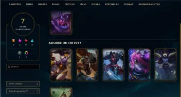 Conta Prata Vários Champse Skins