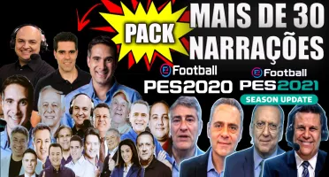 Pack De 30 Narrações Br Compatível Para Pes 20 E 21 Pc