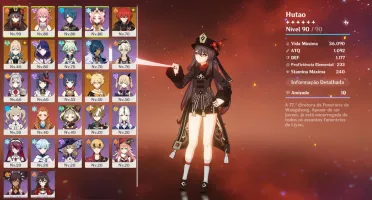 Raiden Shogun C1, Yae Miko C1 + prova de kagura, Hu Tao e +