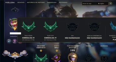 Esmeralda 4 com 80 Champs e 23 Skins +4 Vitoriosas
