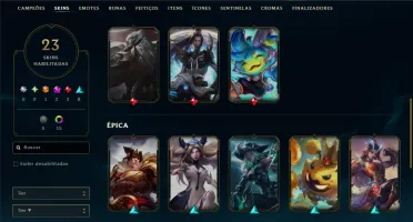 Esmeralda 4 com 80 Champs e 23 Skins +4 Vitoriosas