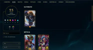 Esmeralda 4 com 80 Champs e 23 Skins +4 Vitoriosas