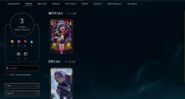CONTA DE LOL UNRANKED, SKINS RECENTES, BARATA!!