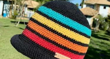 Chapéu Bucket Jamaica em Crochê
