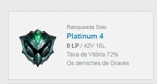 CONTA PLATINA 4 BARATINHO, WINRATE ALTISSIMO 25K ESSENCIA