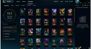 Conta 81 campeões 36 skins nível 41
