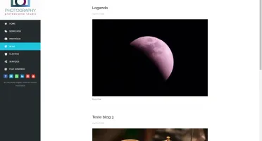 Site Fotografia administrável, sem banco de dados