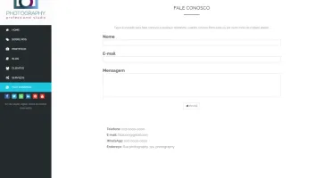 Site Fotografia administrável, sem banco de dados
