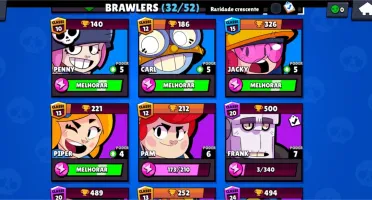 CONTA BRAWL STARS, NÍVEL 70, 10000 TROFÉIS! BARATA!