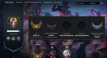 Unranked com 60 Champs e 5 Skins