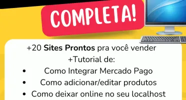 Sua Loja de Sites COMPLETA! Receba pelo Mercado Pago!