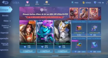 CONTA 481 SKINS 1150 diamantes