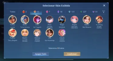 CONTA 481 SKINS 1150 diamantes