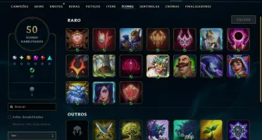 Ouro 3 com 40 Champs e 12 Skins