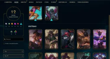 Ouro 3 com 40 Champs e 12 Skins