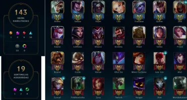 Conta todos os Champ / 143 Skins / Diamante 4