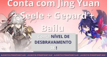 Honkai Star Rail - Seele+Jing Yuan+Gepard+Bailu - Nível 38