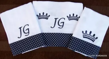 Kit com 3 Fraldas de Boca Personalizadas