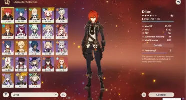 Conta AR 46 - 4 Chars 5* - Arma 5* - 3300+ Primogens