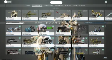 Conta de Warframe MR30 de 7 anos e clan nivel 10
