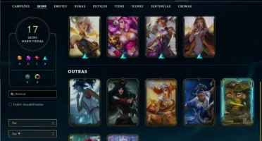 Platina 4 com 50 Champs e 17 Skins + 2 Fragmentos