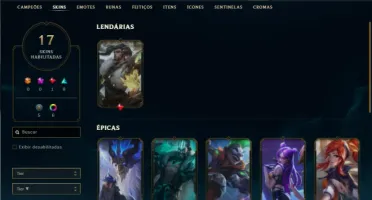 Platina 4 com 50 Champs e 17 Skins + 2 Fragmentos