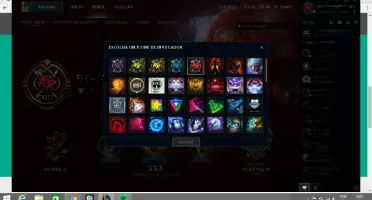 conta platina de league of legends