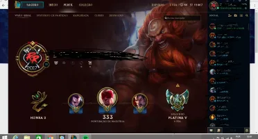 conta platina de league of legends