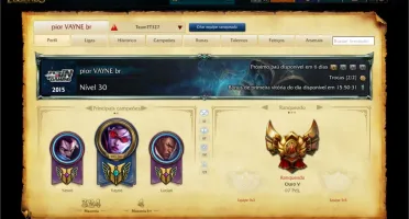 Conta Gold 5, todos os champs, 14 paginas de runas e skins