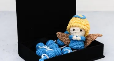 Terço Anjinho em Amigurumi