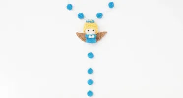 Terço Anjinho em Amigurumi