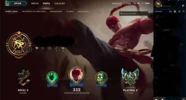 Conta League Of Legends Platina 5 e Muitas Skins