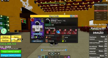 Conta Blox Fruits mais de 20k de robux gastos