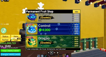 Conta Blox Fruits mais de 20k de robux gastos
